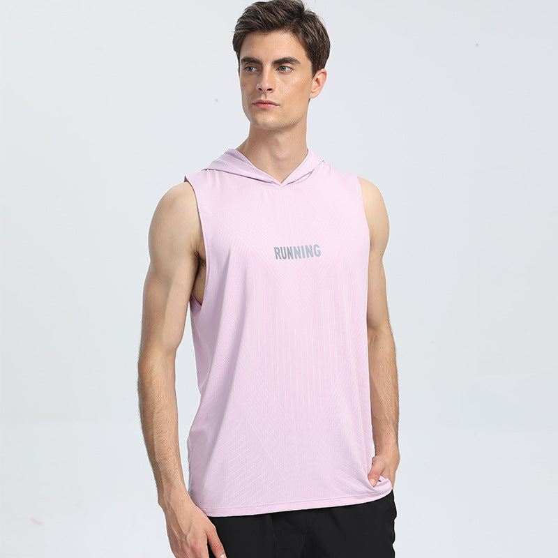 Men's Quick-Dry Hooded Sports Tank Top for Fitness
