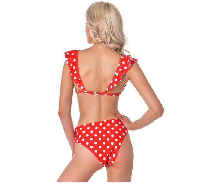 Polka Dot Ruffle Bikini Set