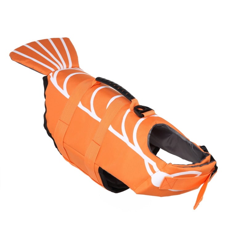 Adjustable Dog Life Jacket for Swimming, Buoyant Pet Life Vest with Rescue Handle and Reflective Trim, Fun Mermaid Fish and Crocodile Designs