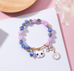 Multi-Layer Bracelet with Star, Moon, and Cat Eye Crystals