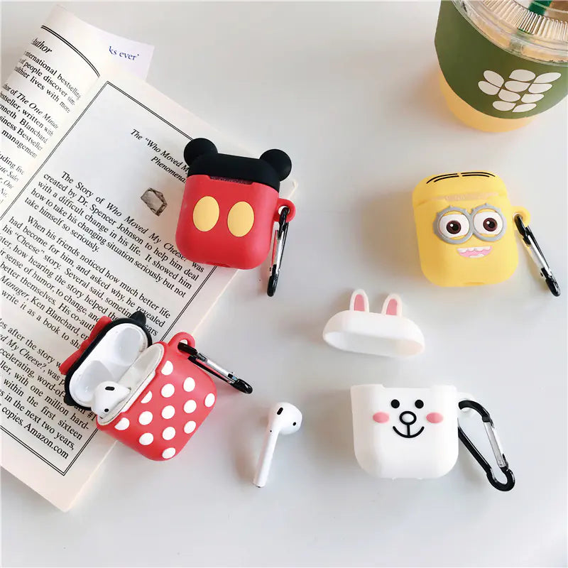 Silicone Case for AirPods 1 - Cartoon Design Protection | Accessory
