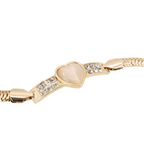 Heart Bracelet with Cat's Eye Stone