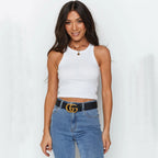 Women's Ribbed Cotton Crop Tank Top