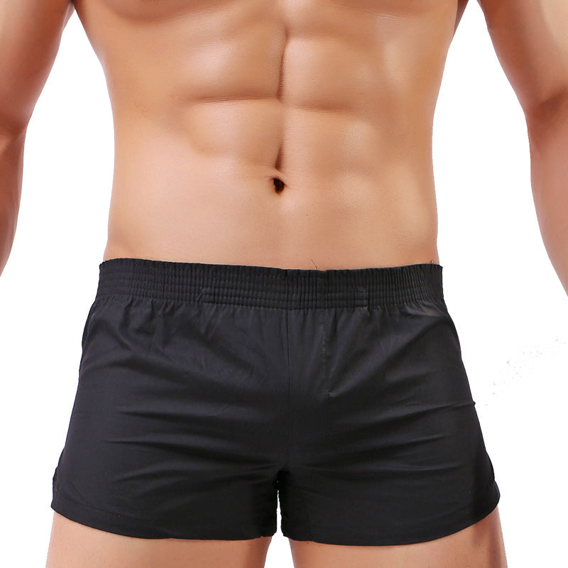 Men's Green Cotton Arrow Shorts / Swim Trunks
