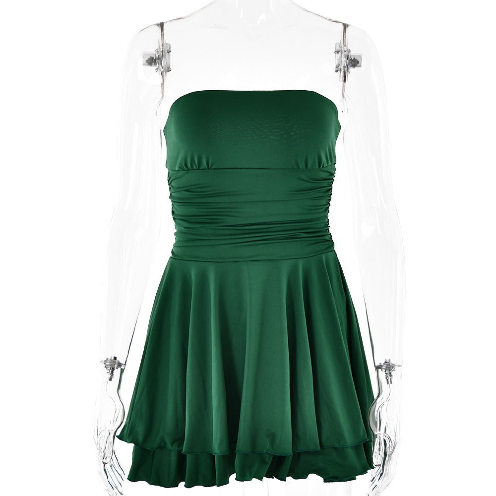 Off-Shoulder Tube Top Backless High Waist Dress