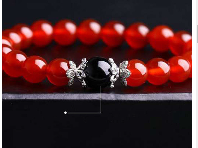 Red Agate Zodiac Charm Bracelet