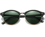 Round Browline Polarized Sunglasses