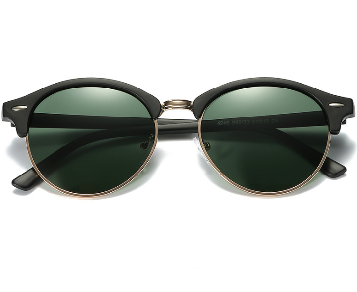 Round Browline Polarized Sunglasses