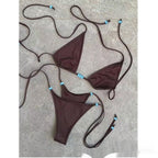 Black Micro String Bikini Set