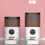 Automatic Pet Feeder with Camera Programmable Timed Cat Dog Food Dispenser 4L 6L Wi-Fi App Portion Control Auto Feeder