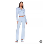 Women's Tube Top & High-Waist Pants Set