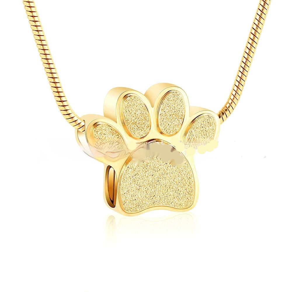 Rainbow Paw Print Pendant Necklace