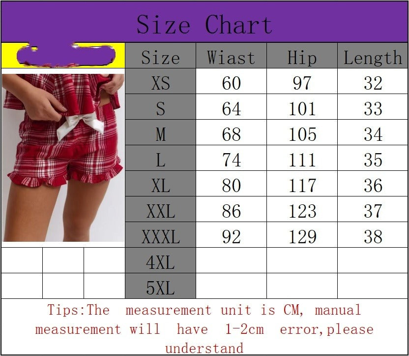 Plaid Bow Tie Camisole Set for Women