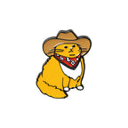 Cowboy Cat Enamel Pin Brooch