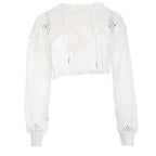 Casual Oversize Fishnet Crop Hoodie Tank Top for Women | Streetwear