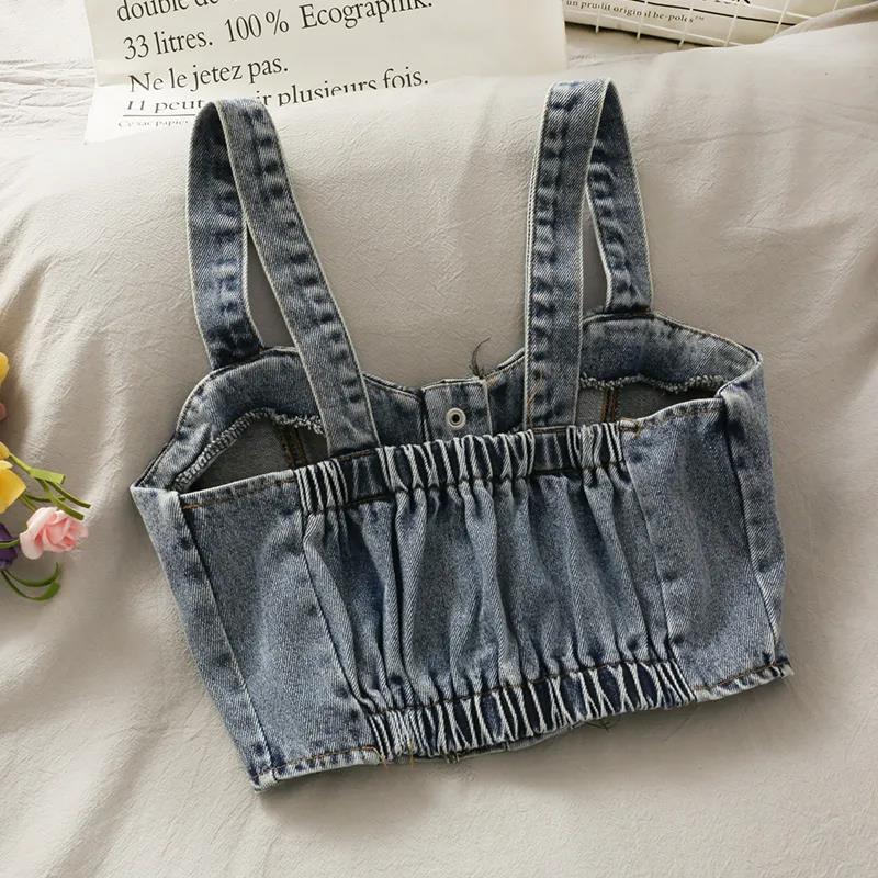Slimming Denim Camisole Women's Summer Sleeveless Top