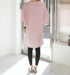 Casual Loose Maxi Dress with Short Sleeves
