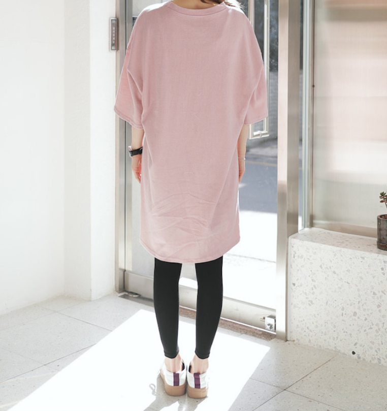 Casual Loose Maxi Dress with Short Sleeves