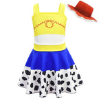 Kids Cowgirl Character Costume Swimsuit with Hat