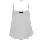 Loose Irregular Top, Solid Color Short Camisole