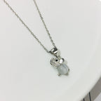 Opal Elephant Pendant Necklace
