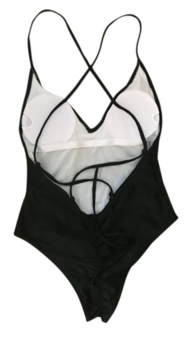 Women's White Plunge One-Piece Swimsuit