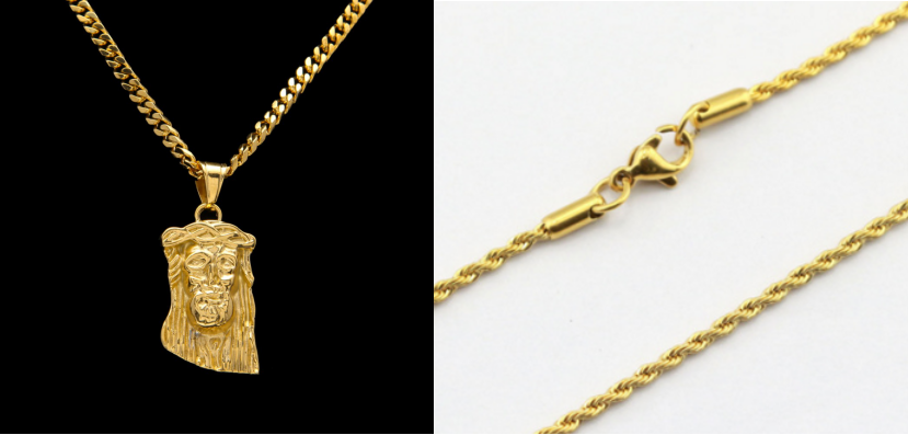 Abstract Jesus Face Pendant Necklace