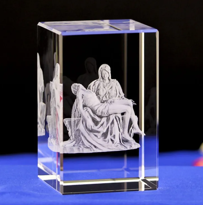 3D Crystal Crucifix Christian Ornament