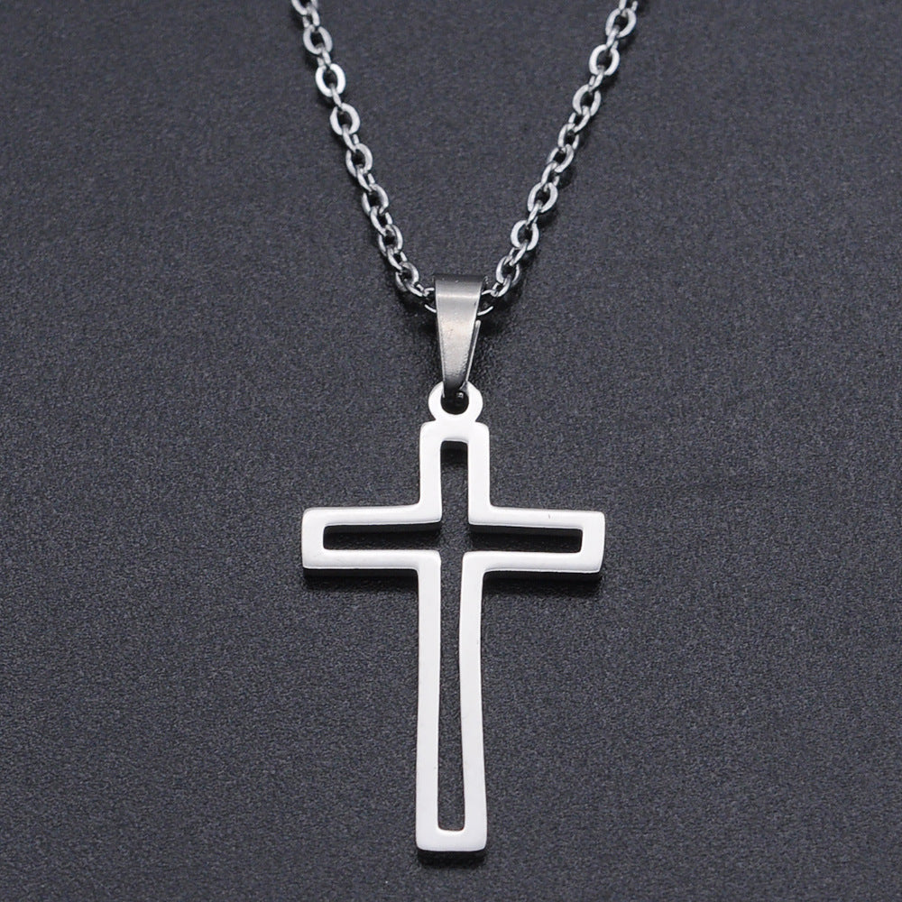 Titanium Steel Cross Necklace | Christian Jewelry
