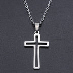 Titanium Steel Cross Necklace | Christian Jewelry