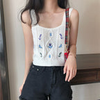 2021 Summer Slim Fit Embroidered Floral Camisole