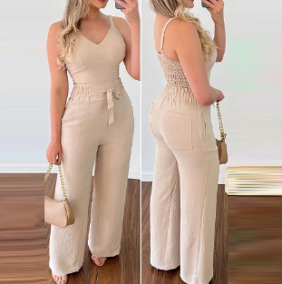 Jamila Set - Spring 2023 V-Neck Crop Top & Pants