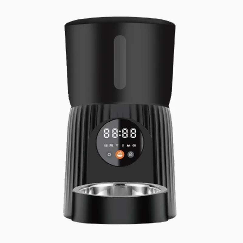 Automatic Pet Feeder with Timer, App-Controlled WiFi Smart Food Dispenser for Cats & Dogs, Programmable Portions with Stainless Steel Bowl