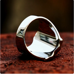 Stainless Steel Cross Shield Ring