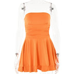 Off Shoulder Tube Top & High Waist Skirt Set