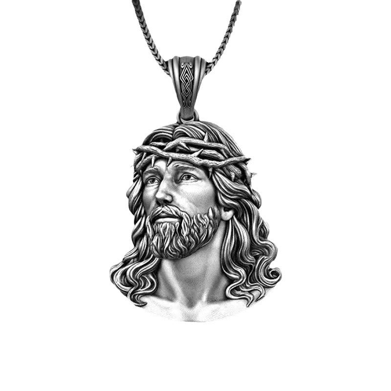 Jesus Face Pendant Necklace