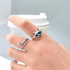 Cat Face Adjustable Ring