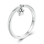 Dog Paw Charm Ring