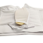 Men's White Mesh-Panel Low-Rise Swim Trunks