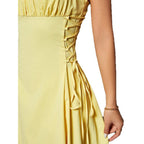 Women's Spaghetti Strap Side-Tie Midi Dress