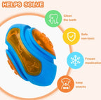 Durable Rubber Dog Chew Toy, Freezable Teeth-Cleaning Treat Toy for Aggressive Chewers, Non-Toxic Interactive Fetch Toy for Medium & Large Dogs