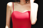 Red Long Sexy Evening Dress with Spaghetti Straps