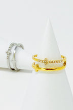Double Cross Ring - Gold