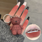 Matte White Bear Lip Mud Keychain - 6 Colors | Accessory