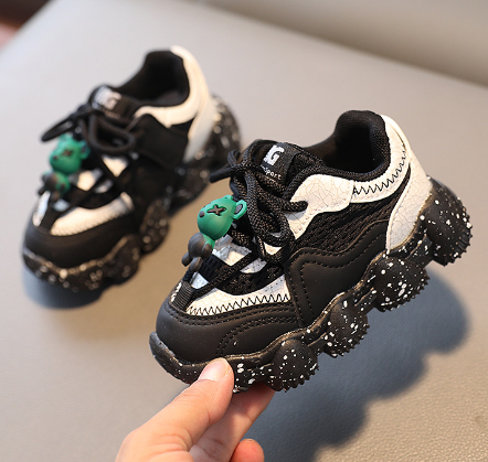 Crazy Galaxy Kids' Sneakers with Teddy Bear Design (One Pair) | Footwear
