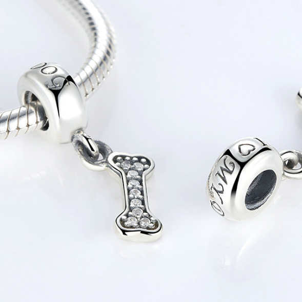 Sterling Silver Dog Bone Dangle Charm
