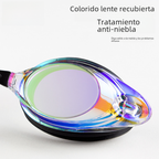 Silicone Anti-Fog Mirrored Swim Goggles