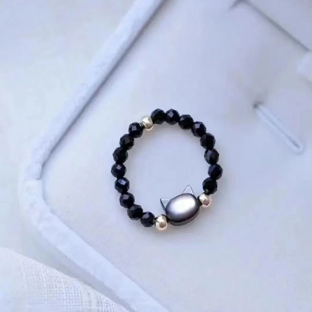 Beaded Pearl Stretch Ring