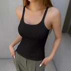 Slim Fit Spaghetti Strap Midriff Vest