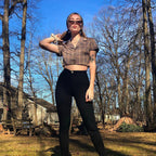 Summer Plaid Crop Top with Button Closure for Women